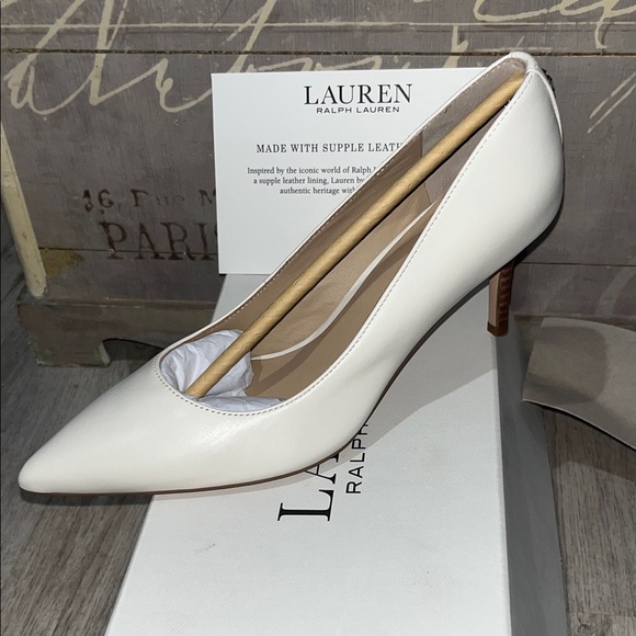 Lauren Ralph Lauren Classic Cream Heels - Picture 3 of 7